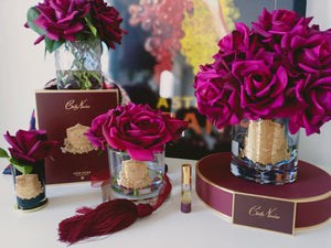 
                  
                    Cote Noire Luxury Grand Bouquet Carmine Red roses with Gold Badge (with rose petal & rose oud fragrances)
                  
                